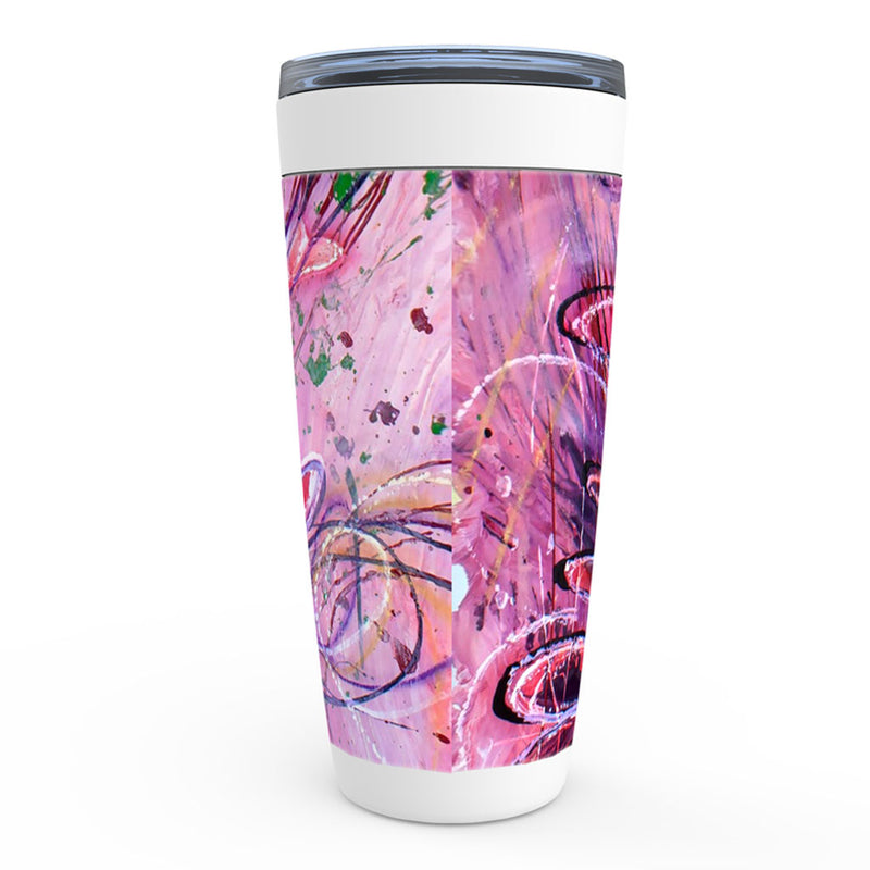 Purple, red and pink love heart artwork 20 oz tumblers