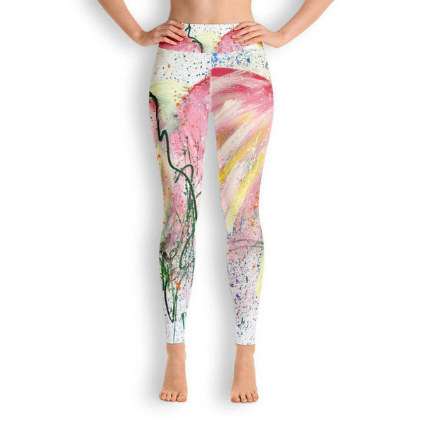 Yoga Leggings & Yoga Pants  Abstract Flower Art Designs